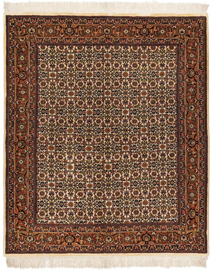 Detail image of 4' 9 x 6' 4 Hand Knotted Bidjar Oriental Wool Rug