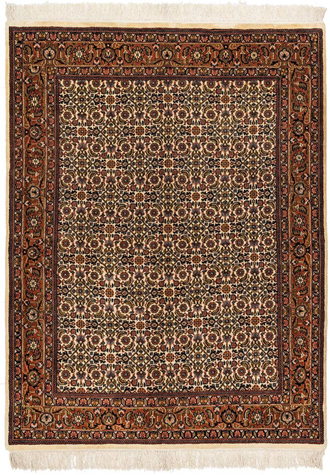 Detail image of 4' 9 x 6' 4 Hand Knotted Bidjar Oriental Wool Rug