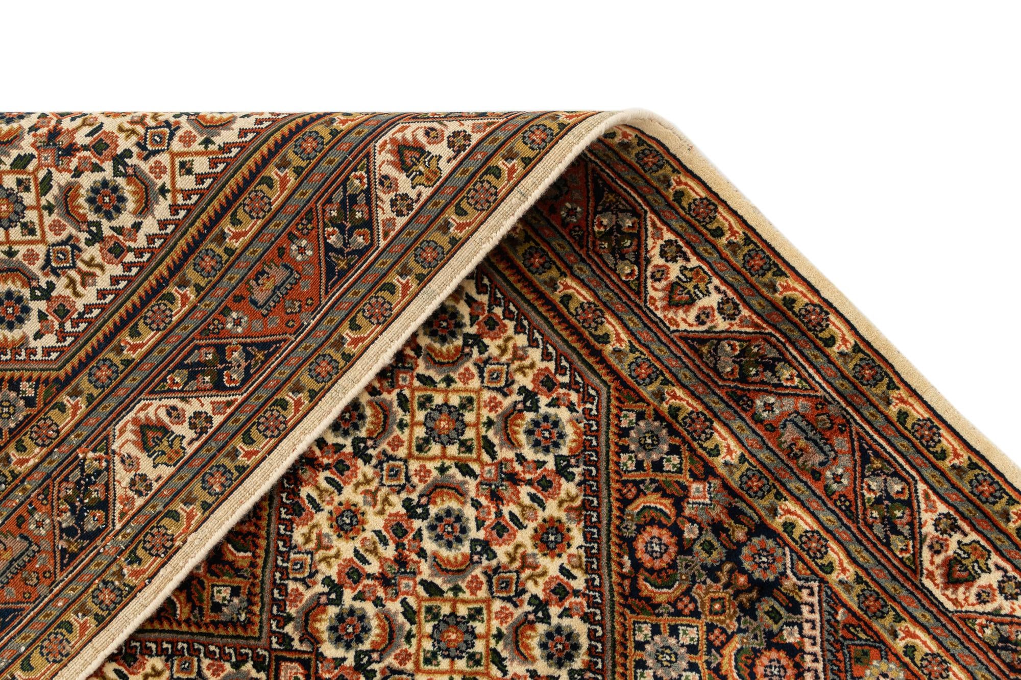 4' 2 x 6' 9 Hand Knotted Bidjar Oriental Wool Rug