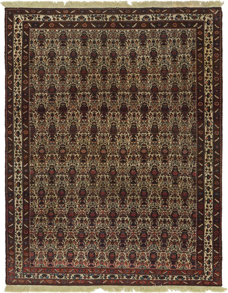 Detail image of 6' 8 x 9' 7 Hand Knotted Bidjar Persian Wool Rug