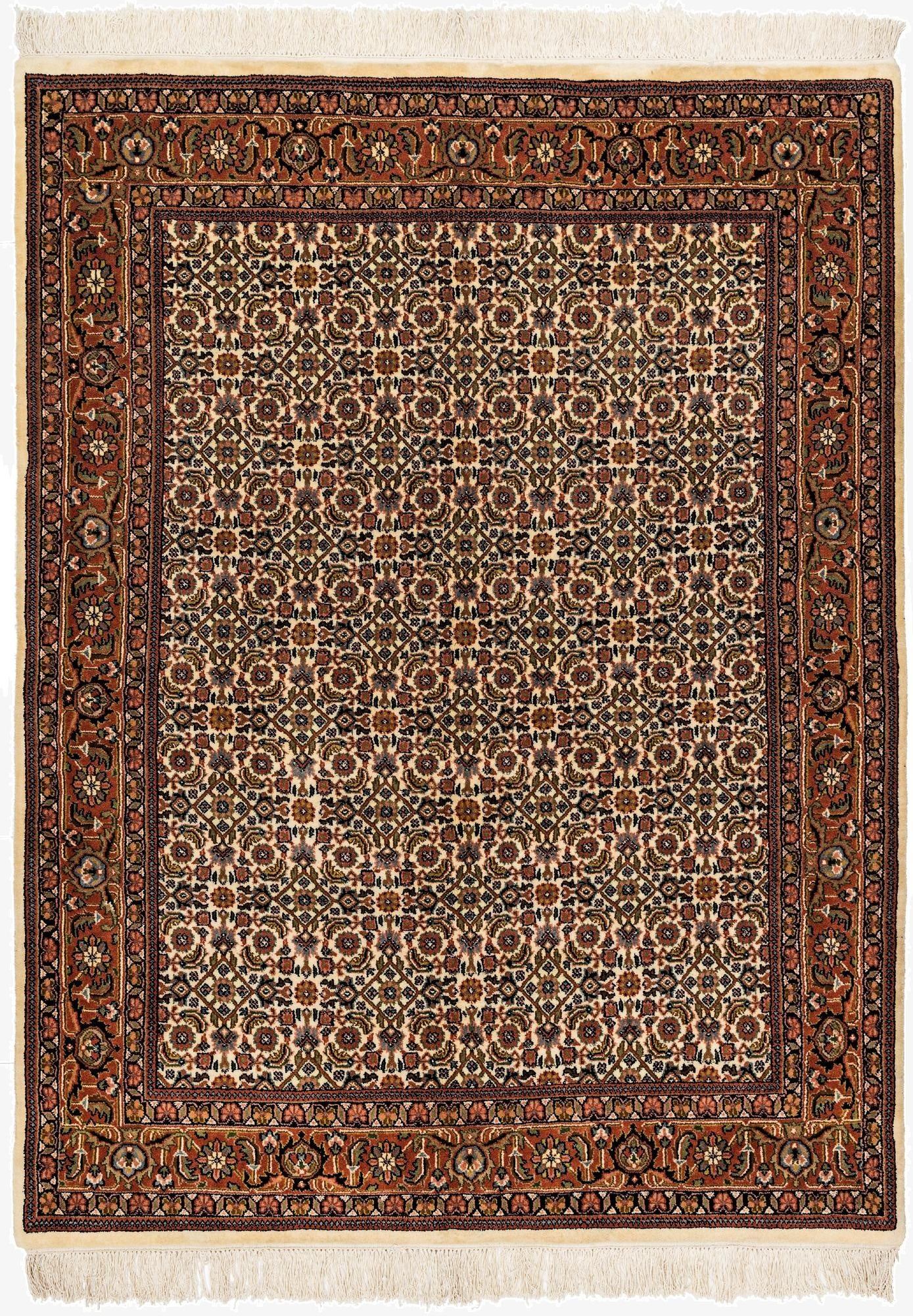 4' 9 x 6' 4  Hand Knotted Bidjar Oriental Wool Rug