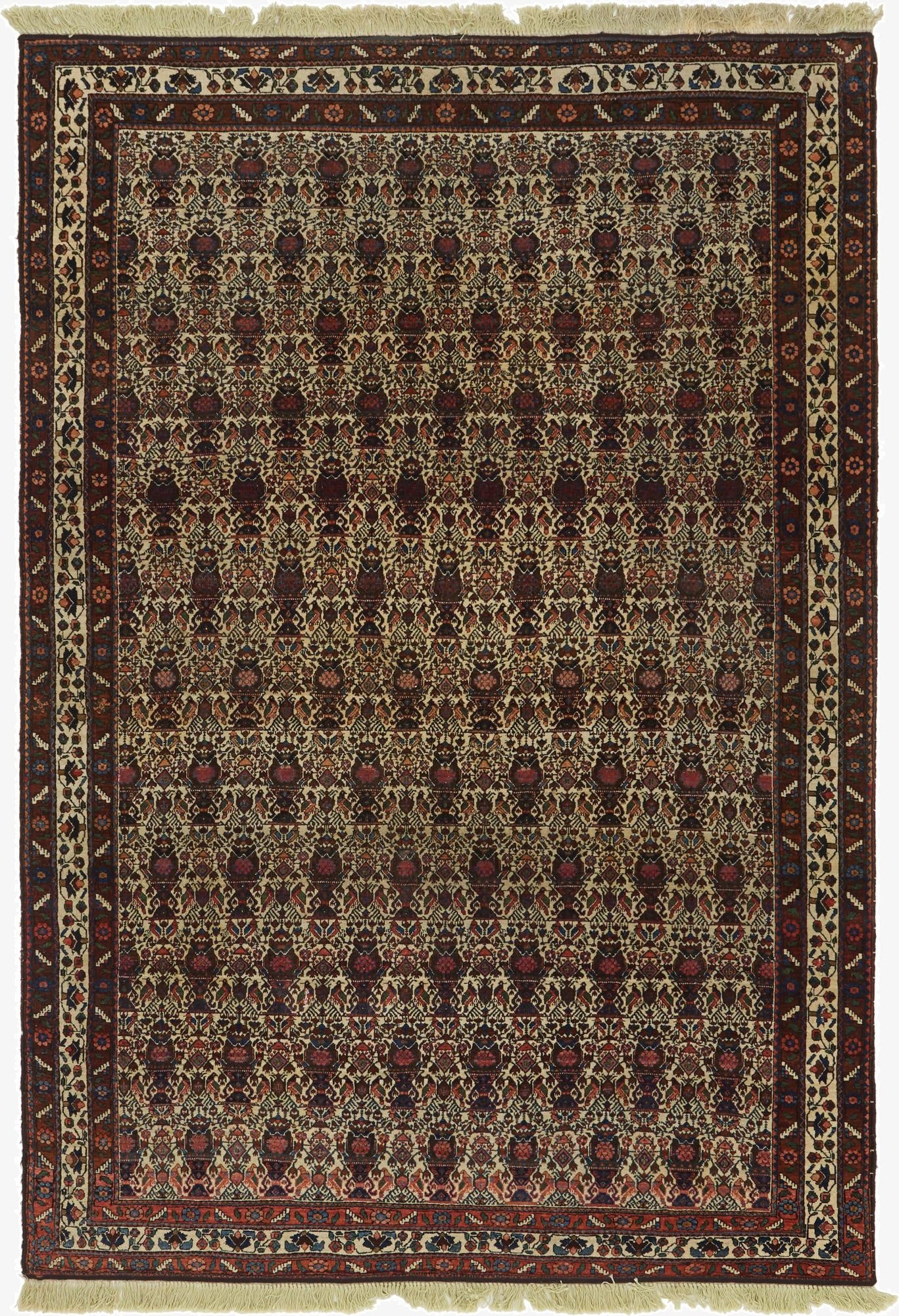 6' 8 x 9' 7  Hand Knotted Bidjar Persian Wool Rug