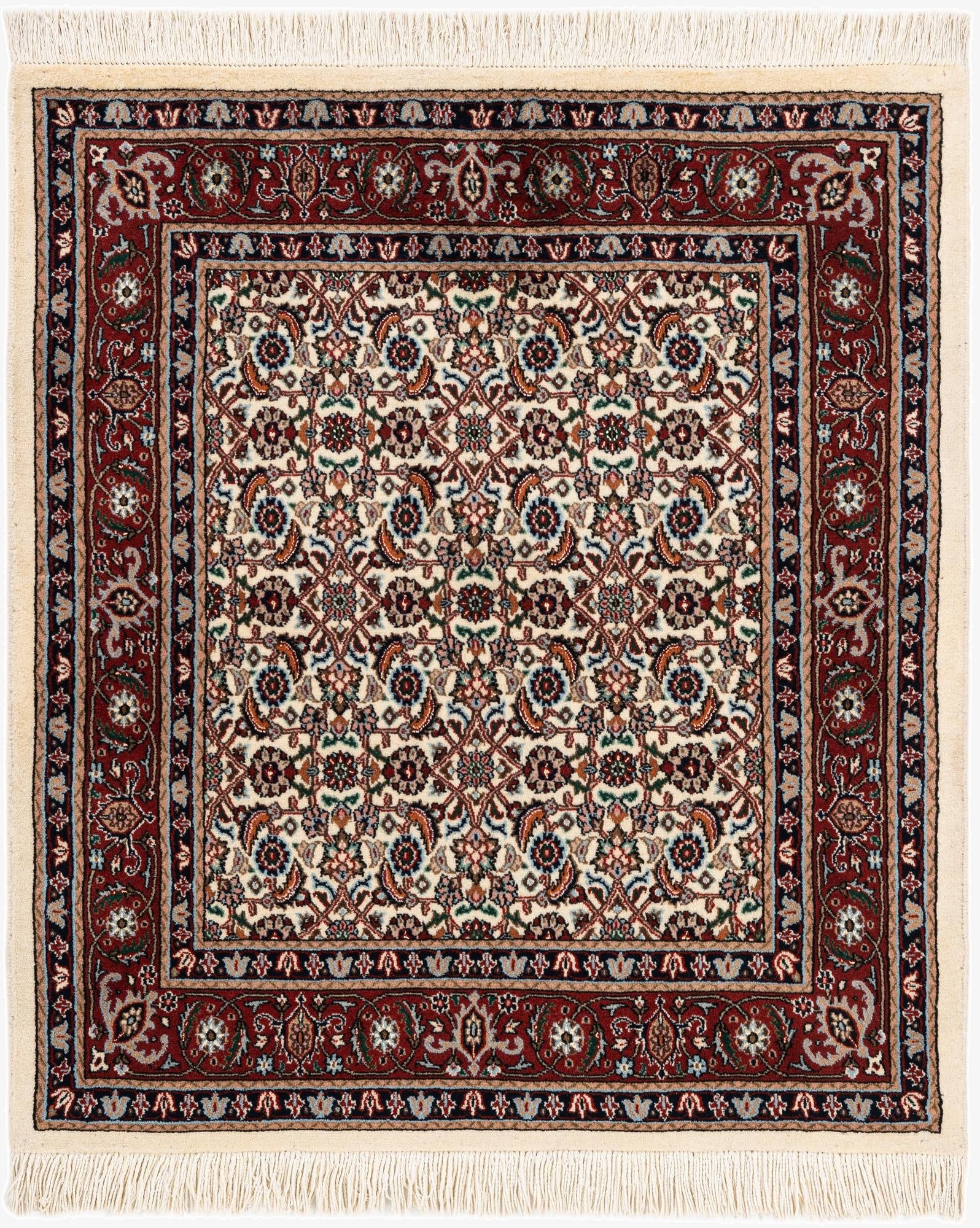 3' 5 x 4'  Hand Knotted Bidjar Wool Rug