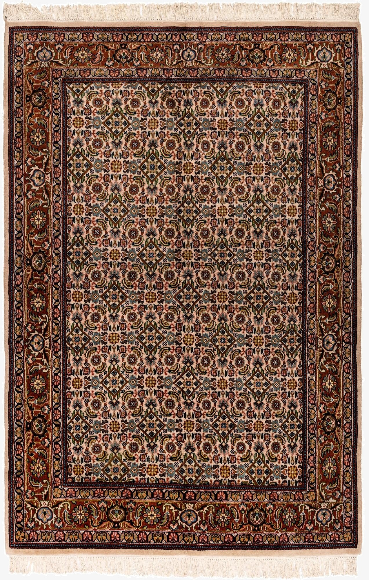 4' 4 x 6' 4  Hand Knotted Bidjar Wool Rug