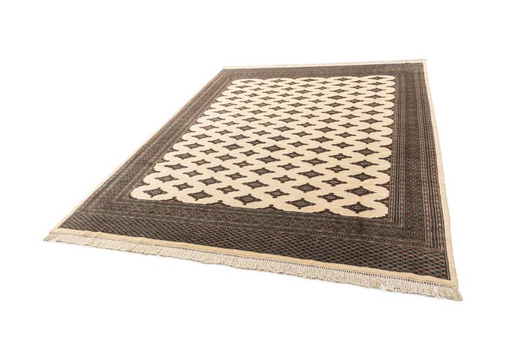 Detail image of 9' 2 x 11' 8 Hand Knotted Bokhara Oriental Wool Rug