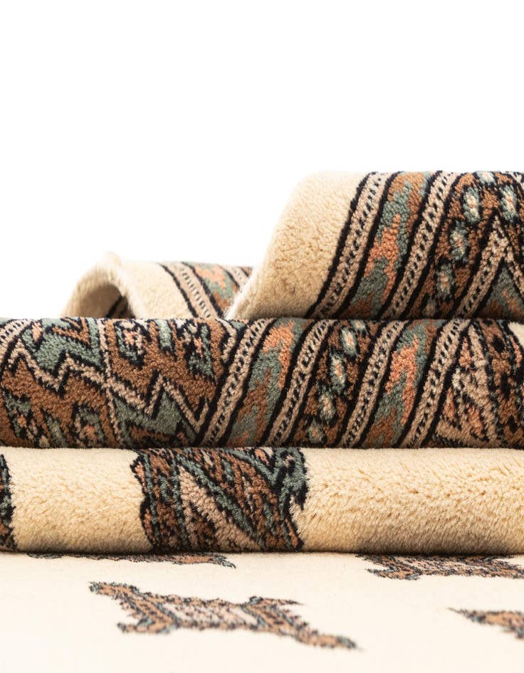 Detail image of 9' 2 x 11' 8  Hand Knotted Bokhara Oriental Wool Rug