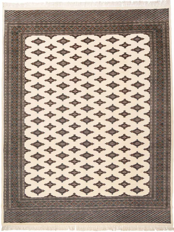 9' 2 x 11' 8 Hand Knotted Bokhara Oriental Wool Rug