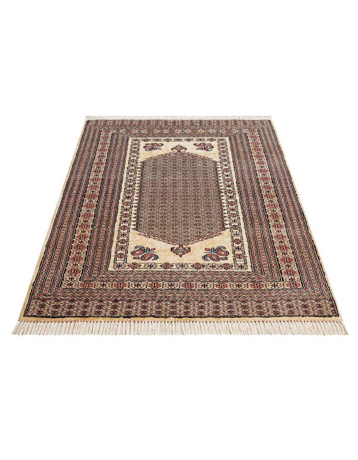 4' 3 x 6' 1 Hand Knotted Bokhara Oriental Rug