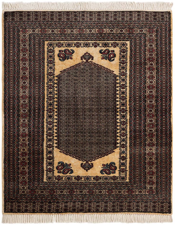 Detail image of 4' 3 x 6' 1 Hand Knotted Bokhara Oriental Rug