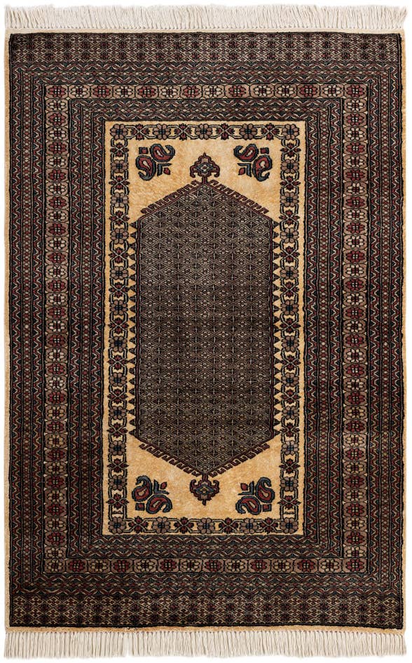 Detail image of 4' 3 x 6' 1 Hand Knotted Bokhara Oriental Rug