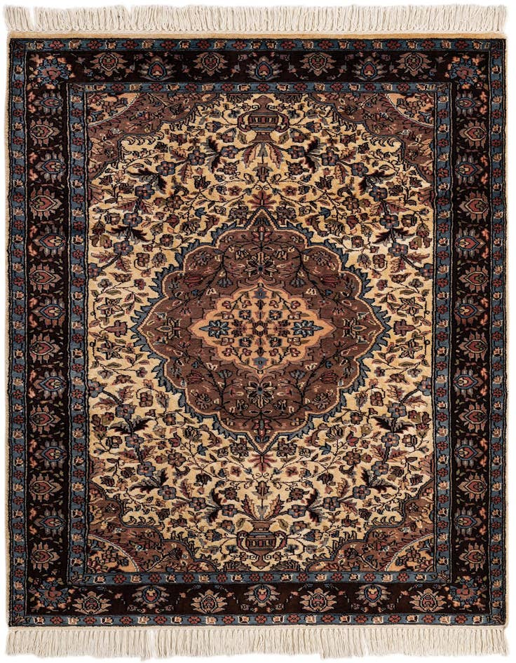 Detail image of 4' 1 x 6' 1 Hand Knotted Bokhara Oriental Rug