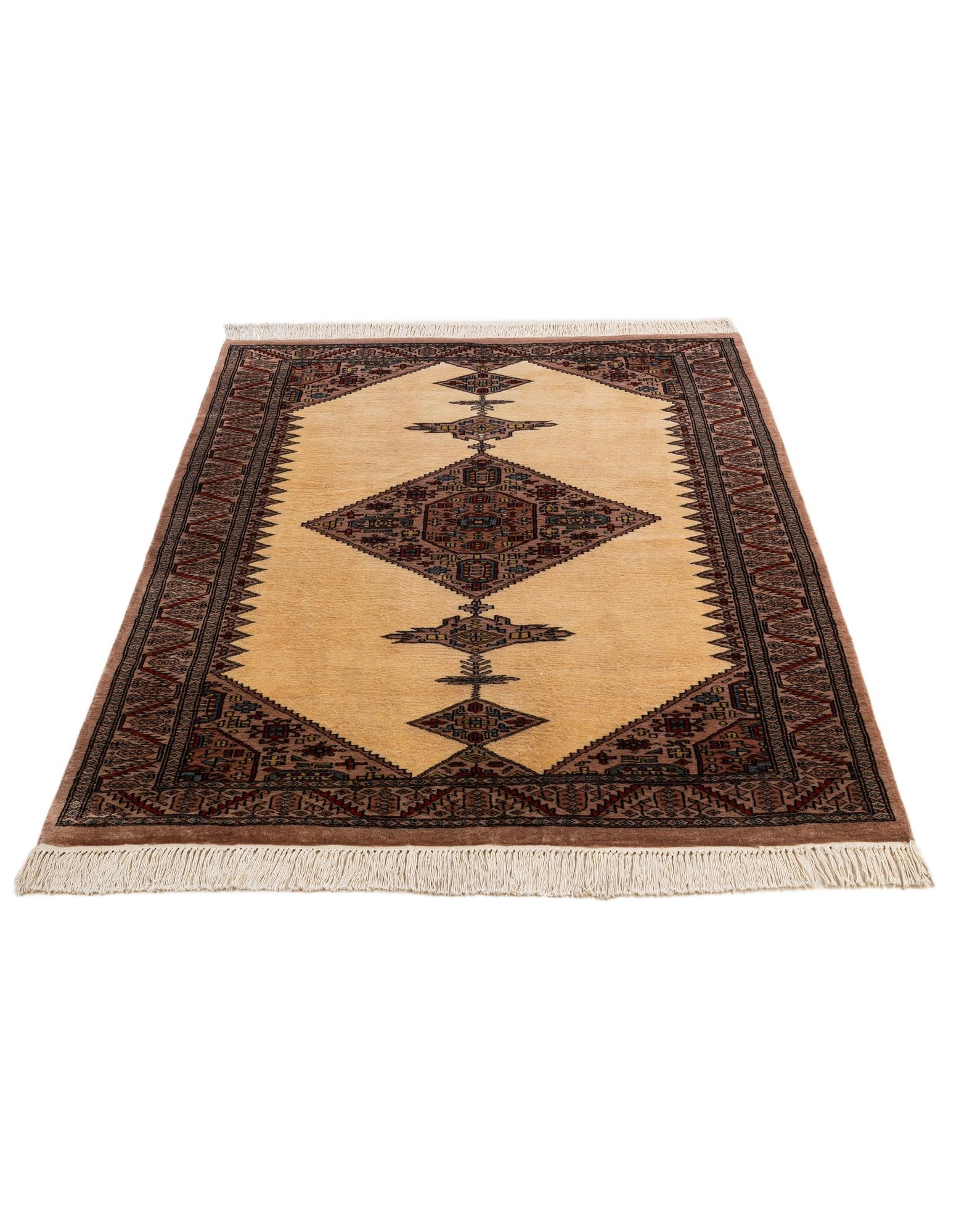 4' 3 x 5' 11 Hand Knotted Bokhara Wool Rug