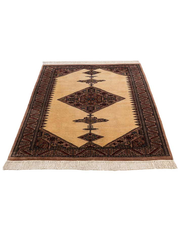 4' 3 x 5' 11 Hand Knotted Bokhara Wool Rug