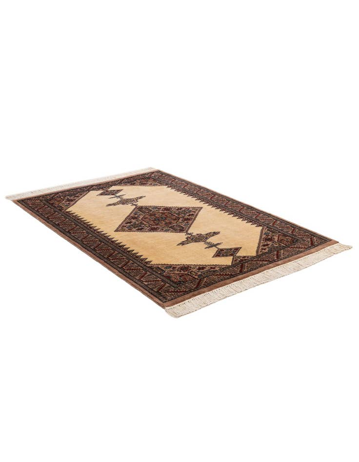 Detail image of 4' 3 x 5' 11 Hand Knotted Bokhara Wool Rug