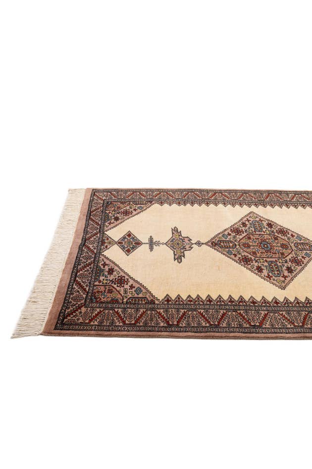 Detail image of 4' 3 x 5' 11 Hand Knotted Bokhara Wool Rug