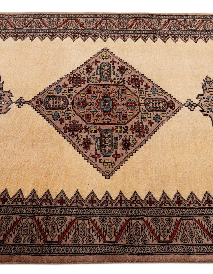 Detail image of 4' 3 x 5' 11  Hand Knotted Bokhara Wool Rug