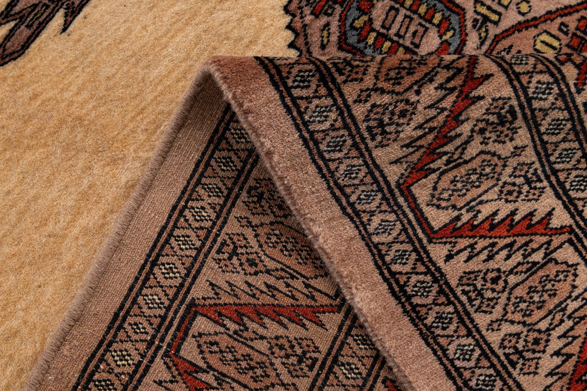 4' 3 x 5' 11 Hand Knotted Bokhara Wool Rug