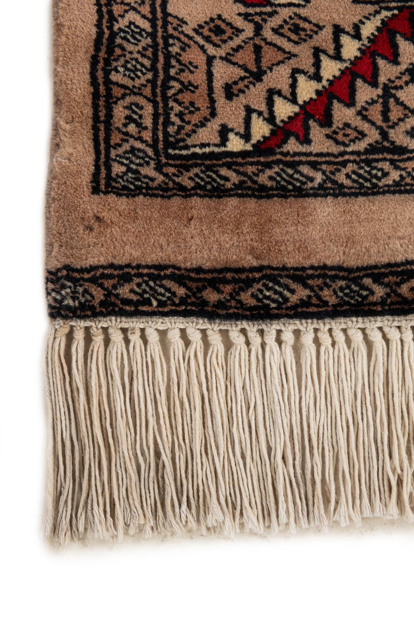 4' 2 x 6' 4 Hand Knotted Bokhara Oriental Wool Rug