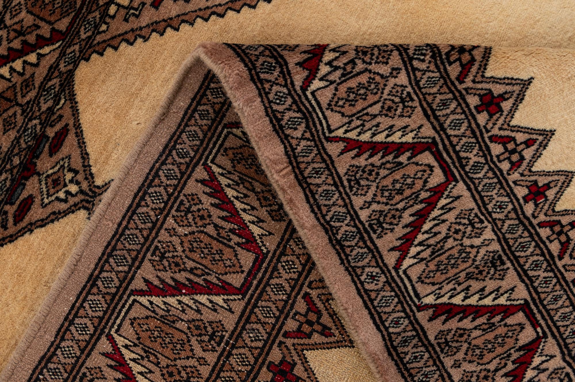 4' 2 x 6' 4 Hand Knotted Bokhara Oriental Wool Rug