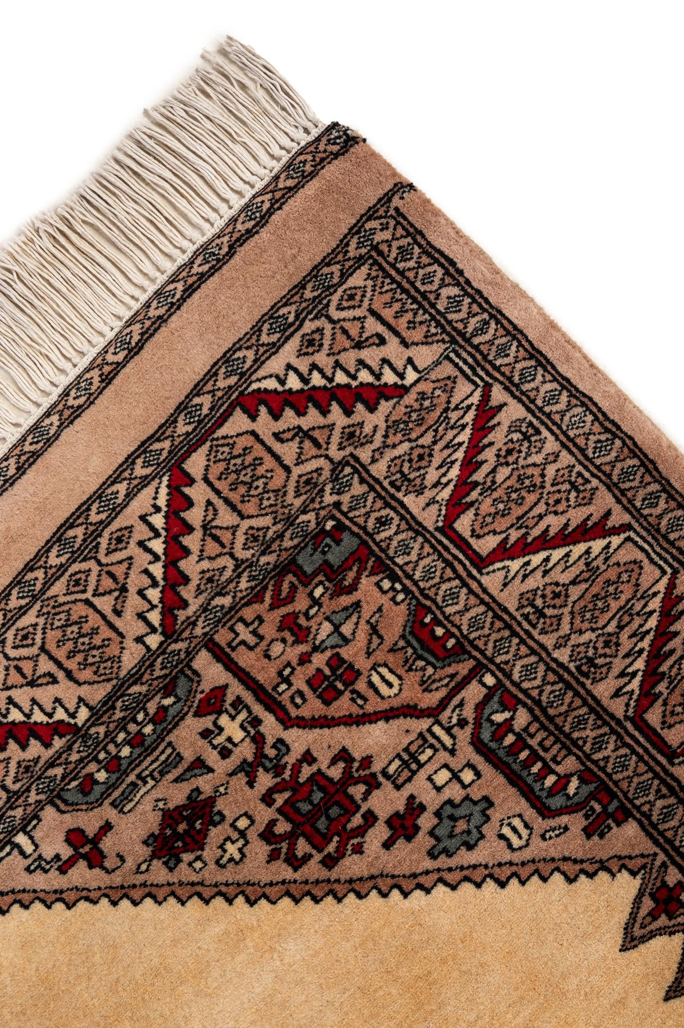 4' 2 x 6' 4 Hand Knotted Bokhara Oriental Wool Rug