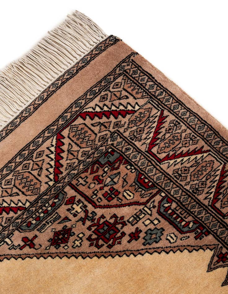 Detail image of 4' 2 x 6' 4  Hand Knotted Bokhara Oriental Wool Rug