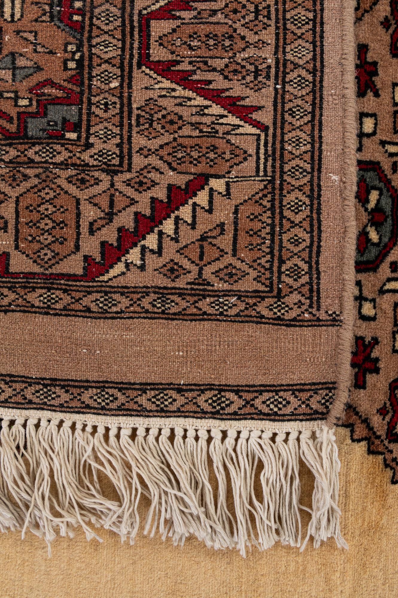 4' 2 x 6' 4 Hand Knotted Bokhara Oriental Wool Rug