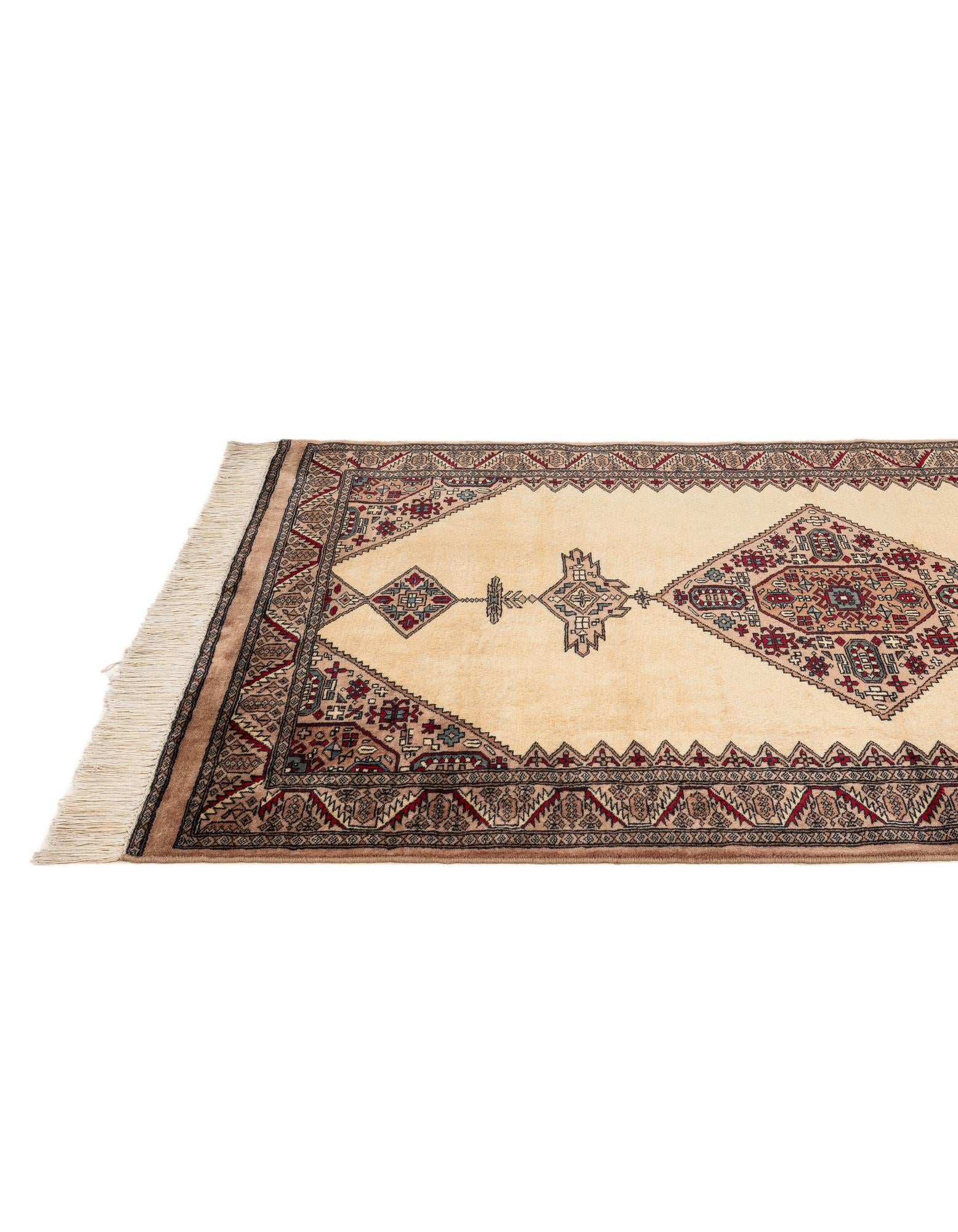 4' 2 x 6' 4 Hand Knotted Bokhara Oriental Wool Rug