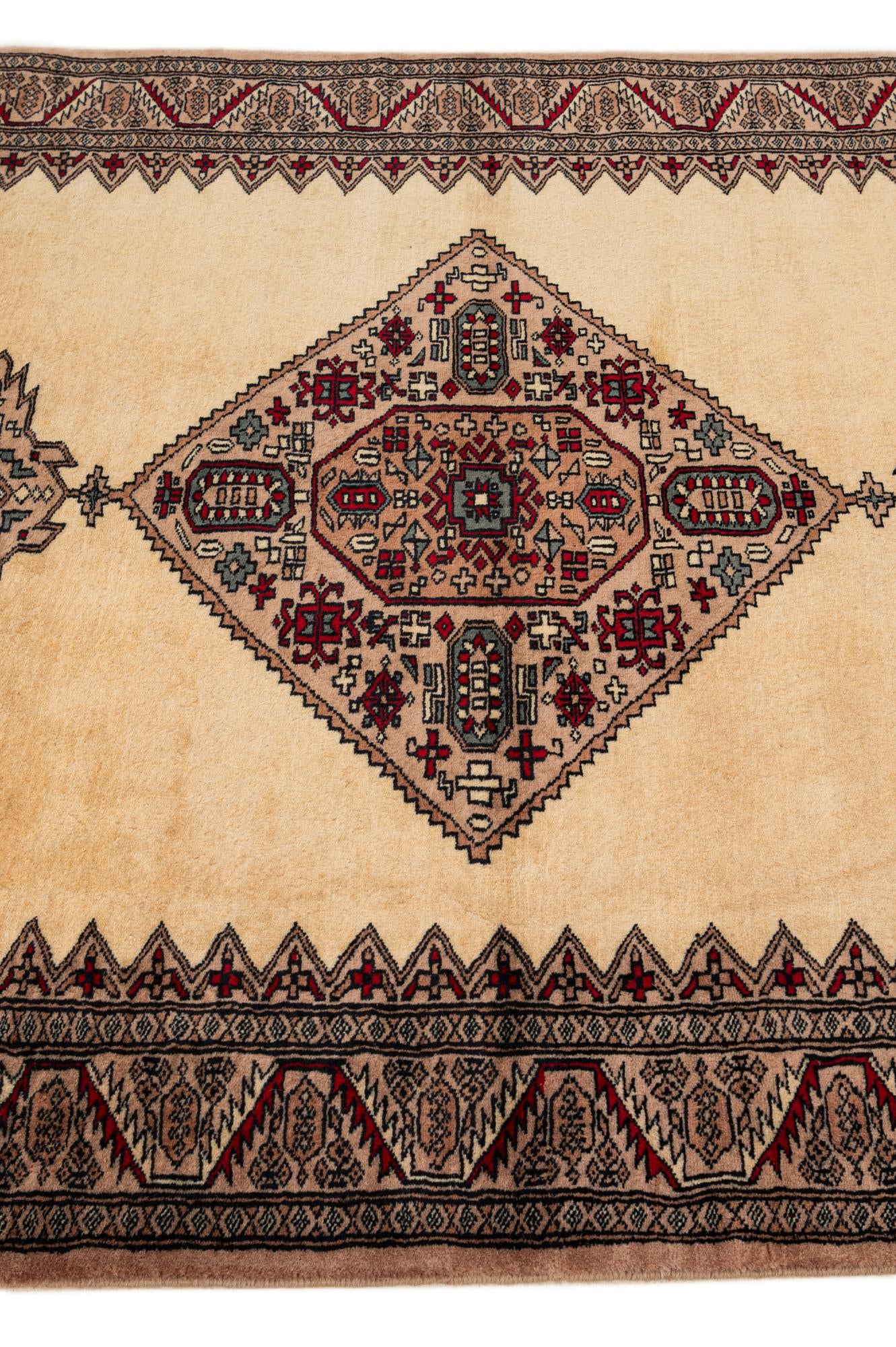 4' 2 x 6' 4 Hand Knotted Bokhara Oriental Wool Rug