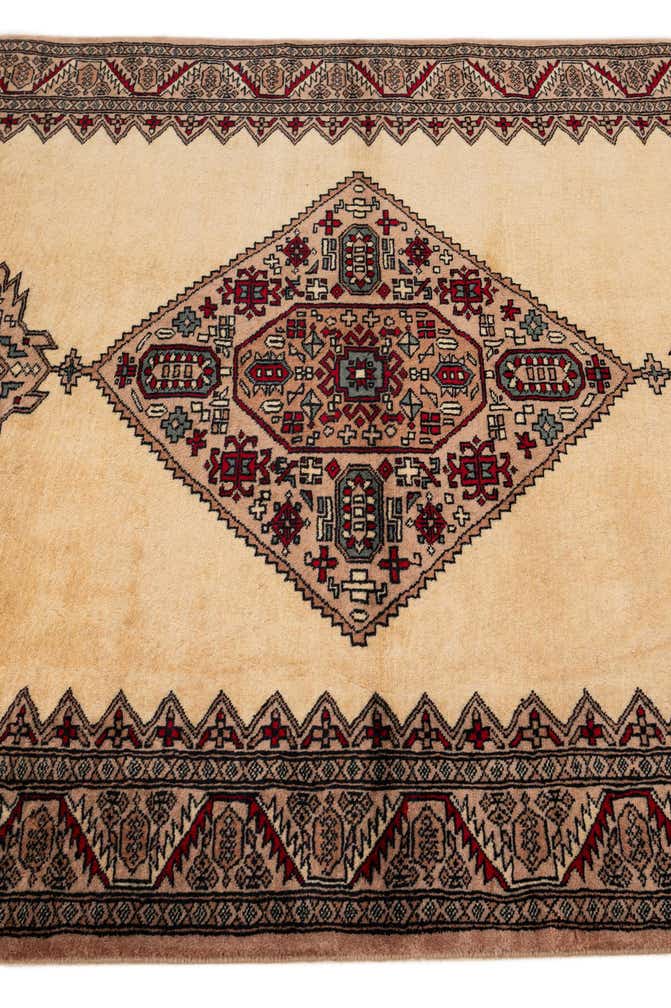 4' 2 x 6' 4 Hand Knotted Bokhara Oriental Wool Rug