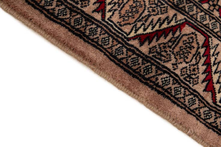 Detail image of 4' 2 x 6' 4 Hand Knotted Bokhara Oriental Wool Rug