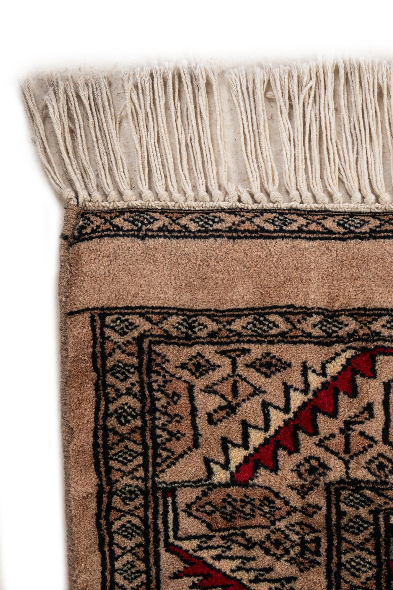 4' 2 x 6' 4 Hand Knotted Bokhara Oriental Wool Rug