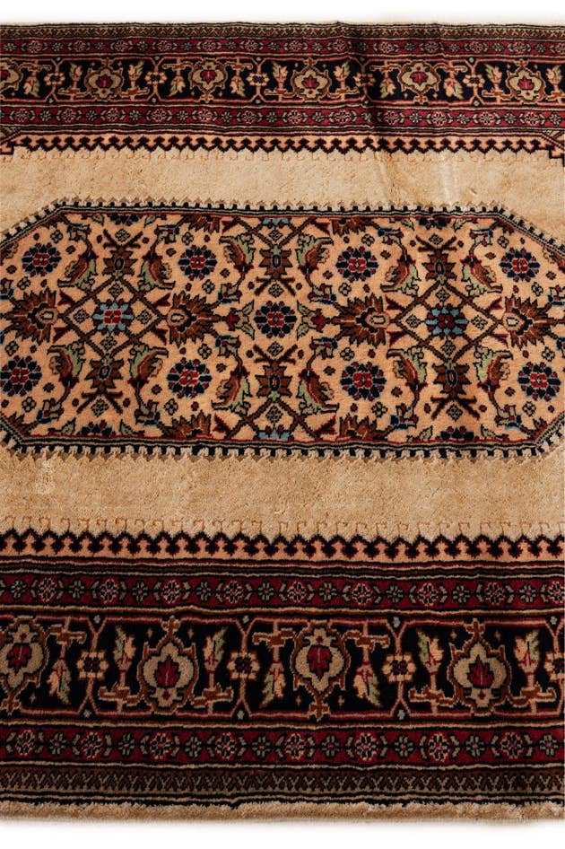 Detail image of 4' 2 x 6' 6 Hand Knotted Bokhara Wool Rug