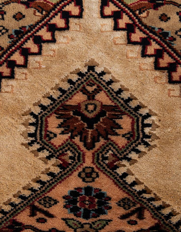 Detail image of 4' 2 x 6' 6  Hand Knotted Bokhara Wool Rug
