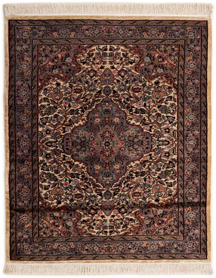 Detail image of 4' 3 x 6' 3 Hand Knotted Bokhara Oriental Wool Rug