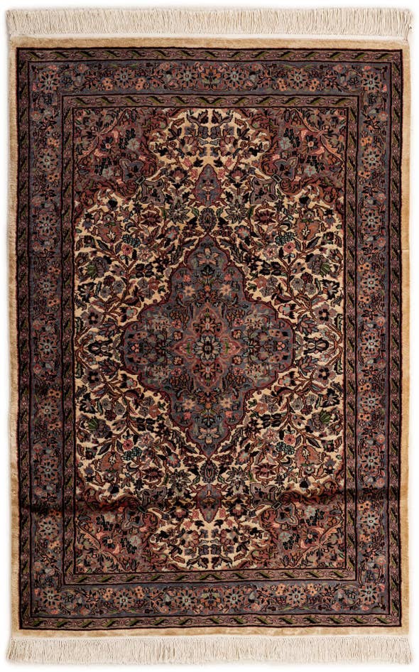 Detail image of 4' 3 x 6' 3 Hand Knotted Bokhara Oriental Wool Rug