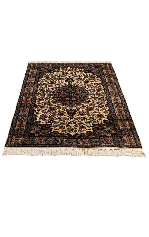 4' 1 x 5' 9 Hand Knotted Bokhara Oriental Wool Rug