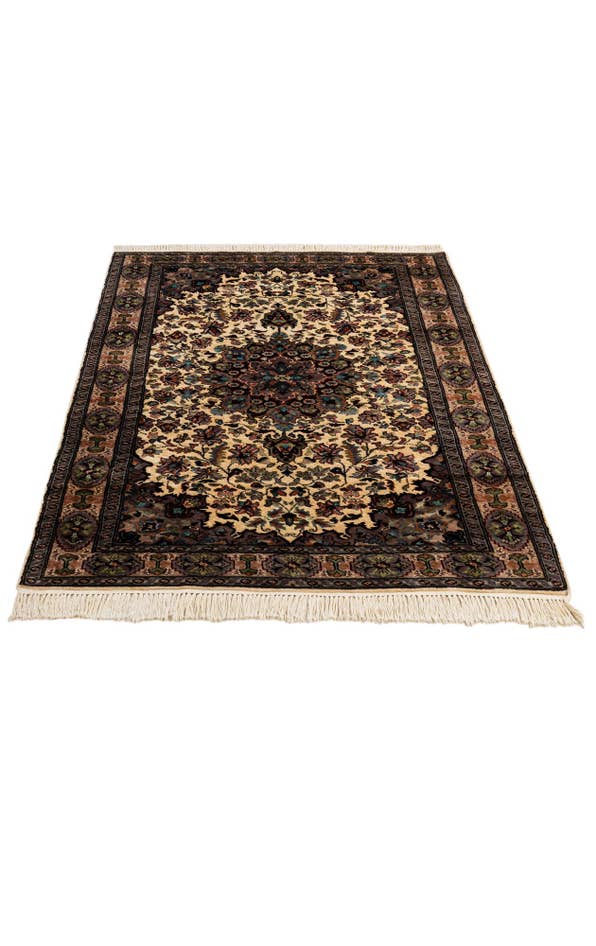 Detail image of 4' 1 x 5' 9 Hand Knotted Bokhara Oriental Wool Rug