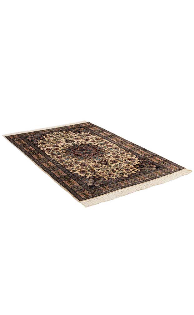 4' 1 x 5' 9 Hand Knotted Bokhara Oriental Wool Rug