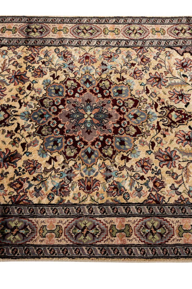 Detail image of 4' 1 x 5' 9 Hand Knotted Bokhara Oriental Wool Rug