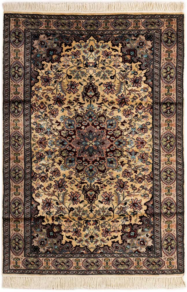 4' 1 x 5' 9 Hand Knotted Bokhara Oriental Wool Rug