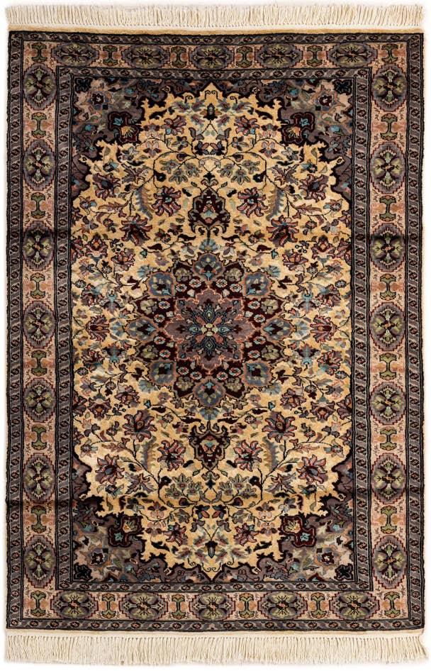 Detail image of 4' 1 x 5' 9 Hand Knotted Bokhara Oriental Wool Rug
