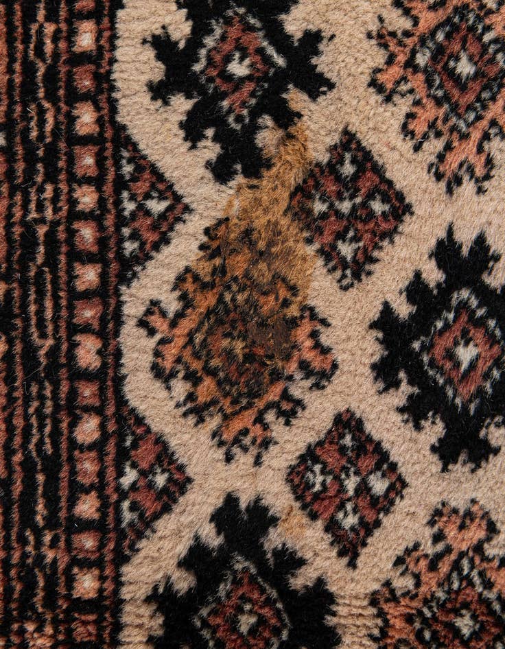 Detail image of 2' 2 x 2' 11  Hand Knotted Bokhara Oriental Wool Rug