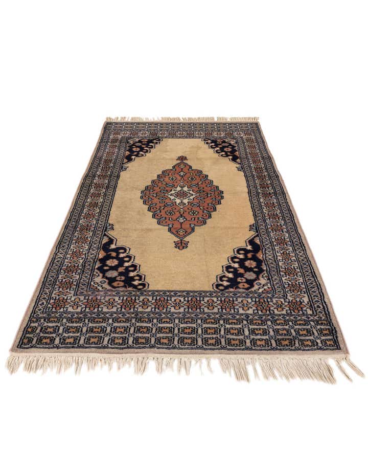 2' 7 x 3' 11 Hand Knotted Bokhara Oriental Wool Rug