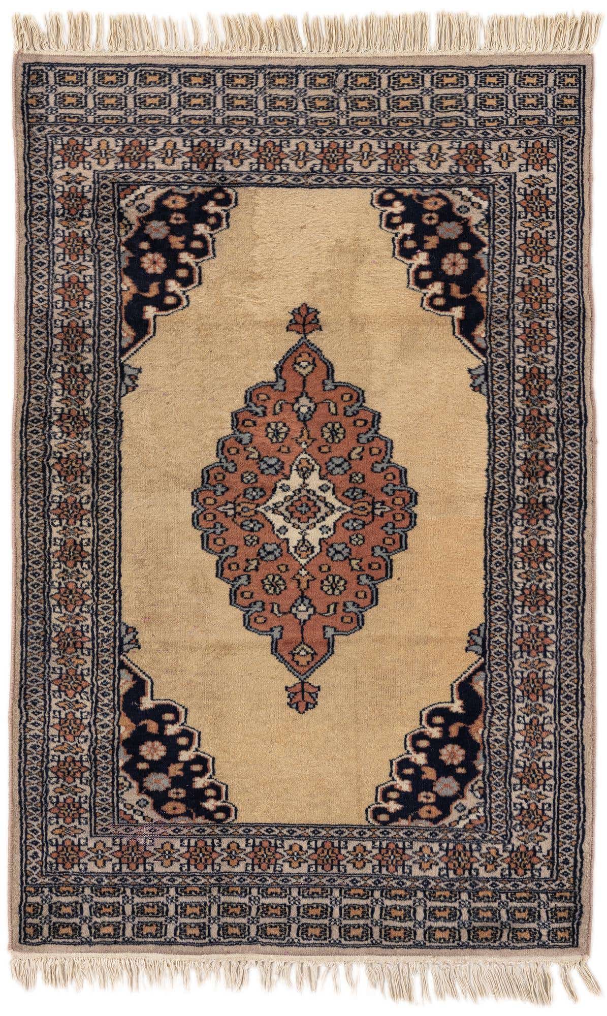 2' 7 x 3' 11 Hand Knotted Bokhara Oriental Wool Rug