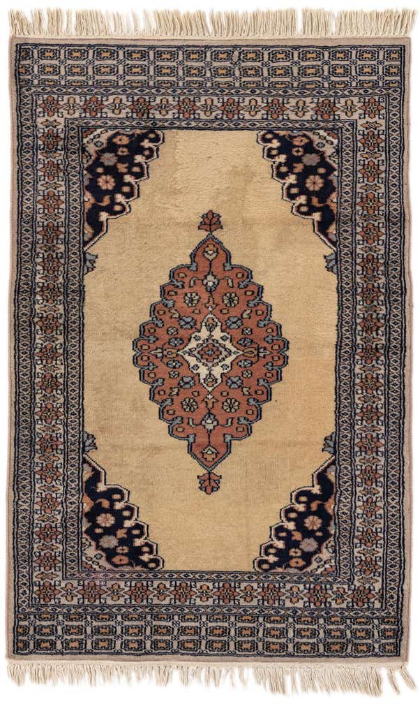 2' 7 x 3' 11 Hand Knotted Bokhara Oriental Wool Rug