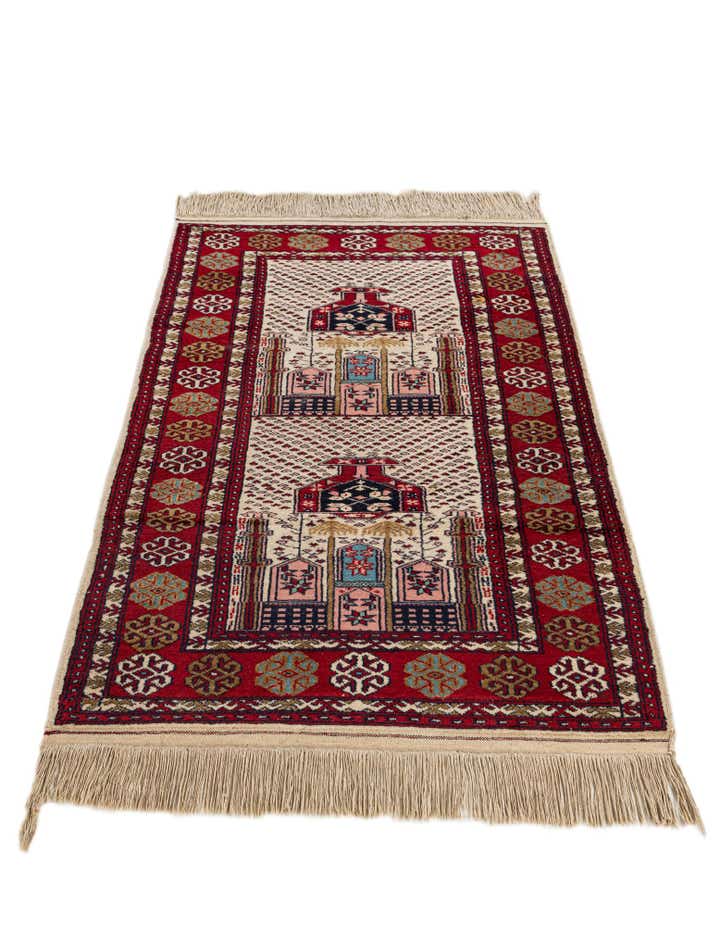 2' 7 x 4' 2 Hand Knotted Bokhara Wool Rug