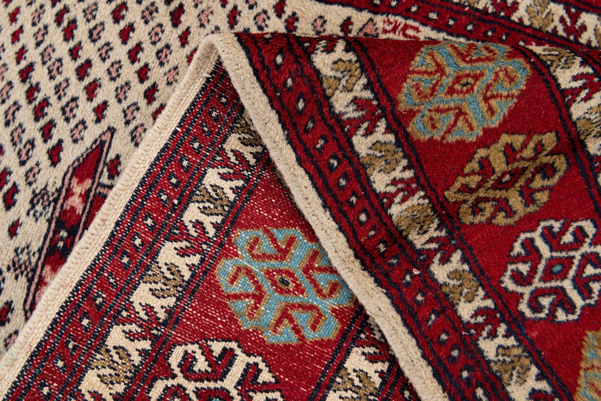 2' 7 x 4' 2 Hand Knotted Bokhara Wool Rug