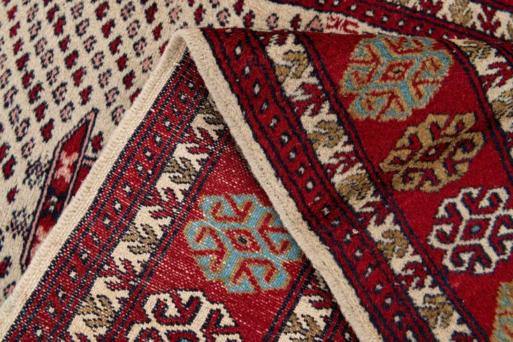 Detail image of 2' 7 x 4' 2 Hand Knotted Bokhara Wool Rug