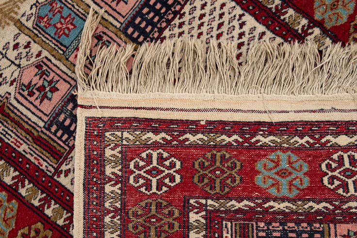 Detail image of 2' 7 x 4' 2 Hand Knotted Bokhara Wool Rug