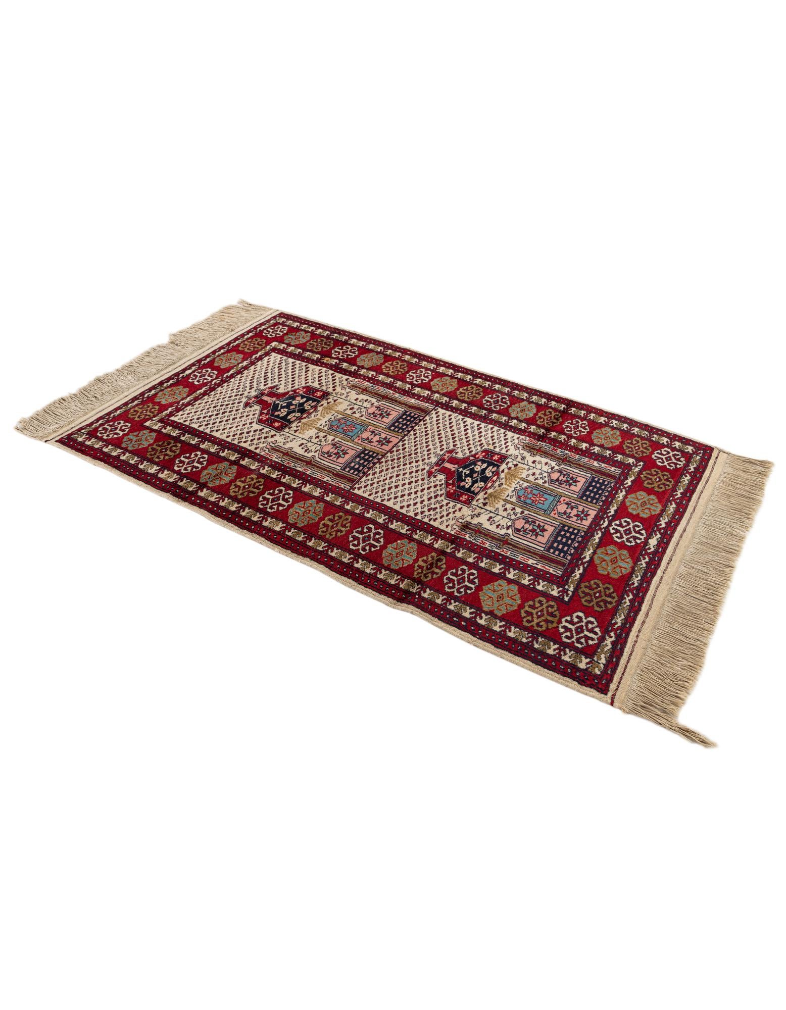 2' 7 x 4' 2 Hand Knotted Bokhara Wool Rug